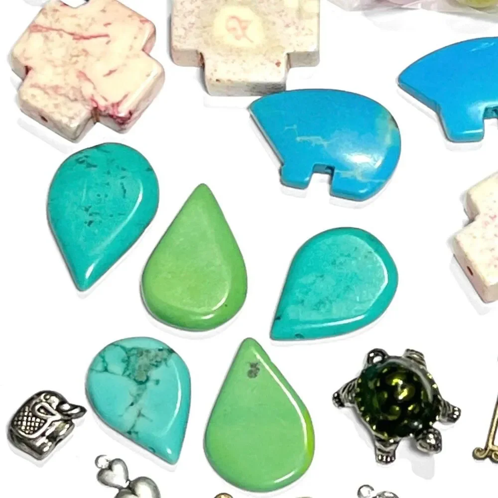 Jewelry Making Supplies Beads Glass Stone Metal Charms Variety Craft Colorful